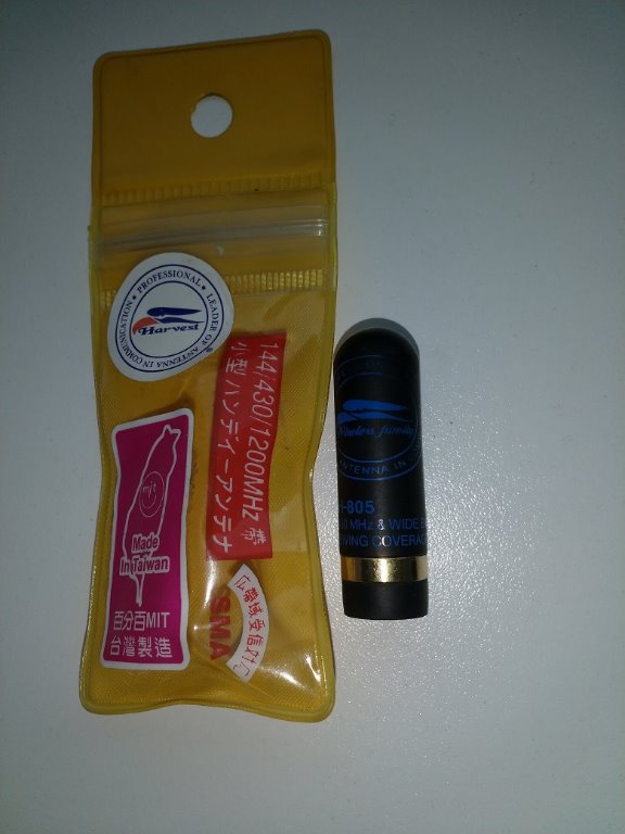 144/430/1200 MHz mini antenna "HARVEST" (unused). - 10 EUR